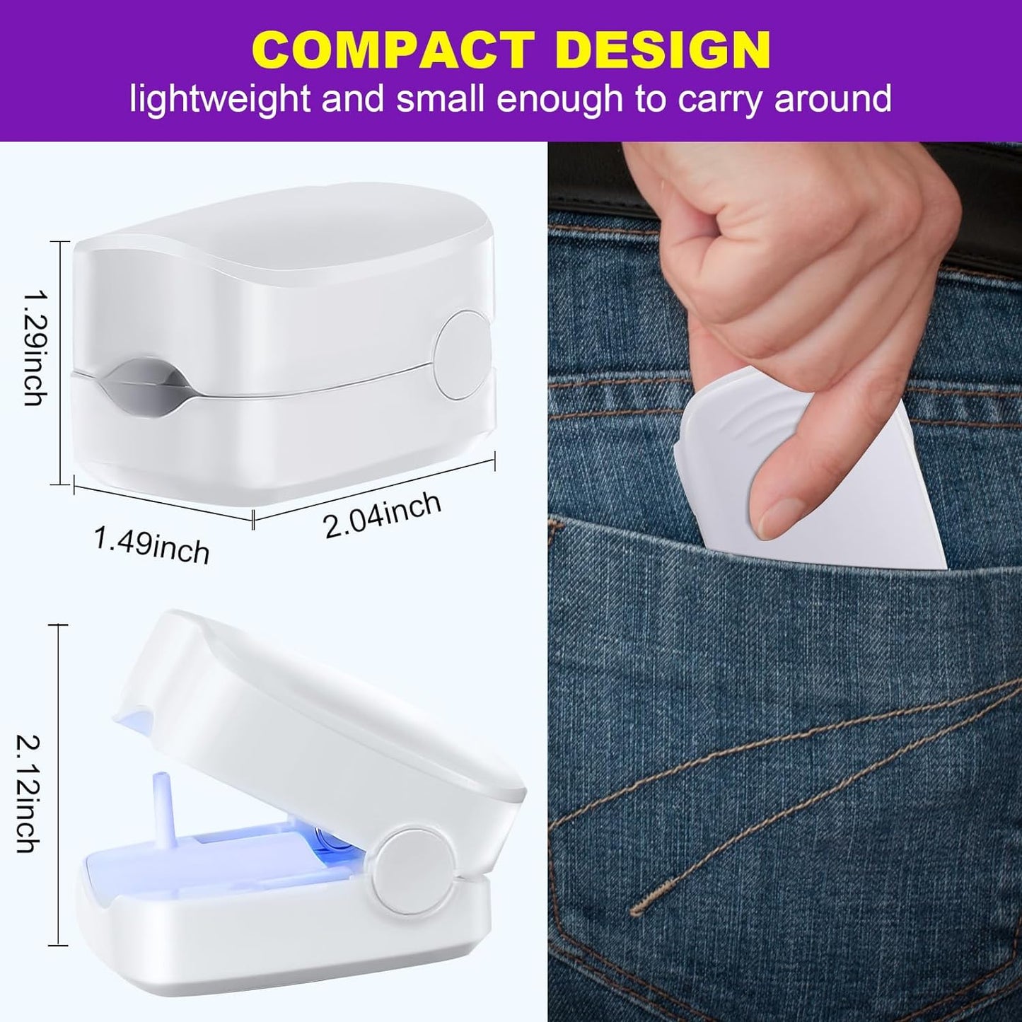 CUOLL Nail laser treatment device, New buckle-free clip design, Effective and convenient treatment of toenail gray nails, Nail regeneration.