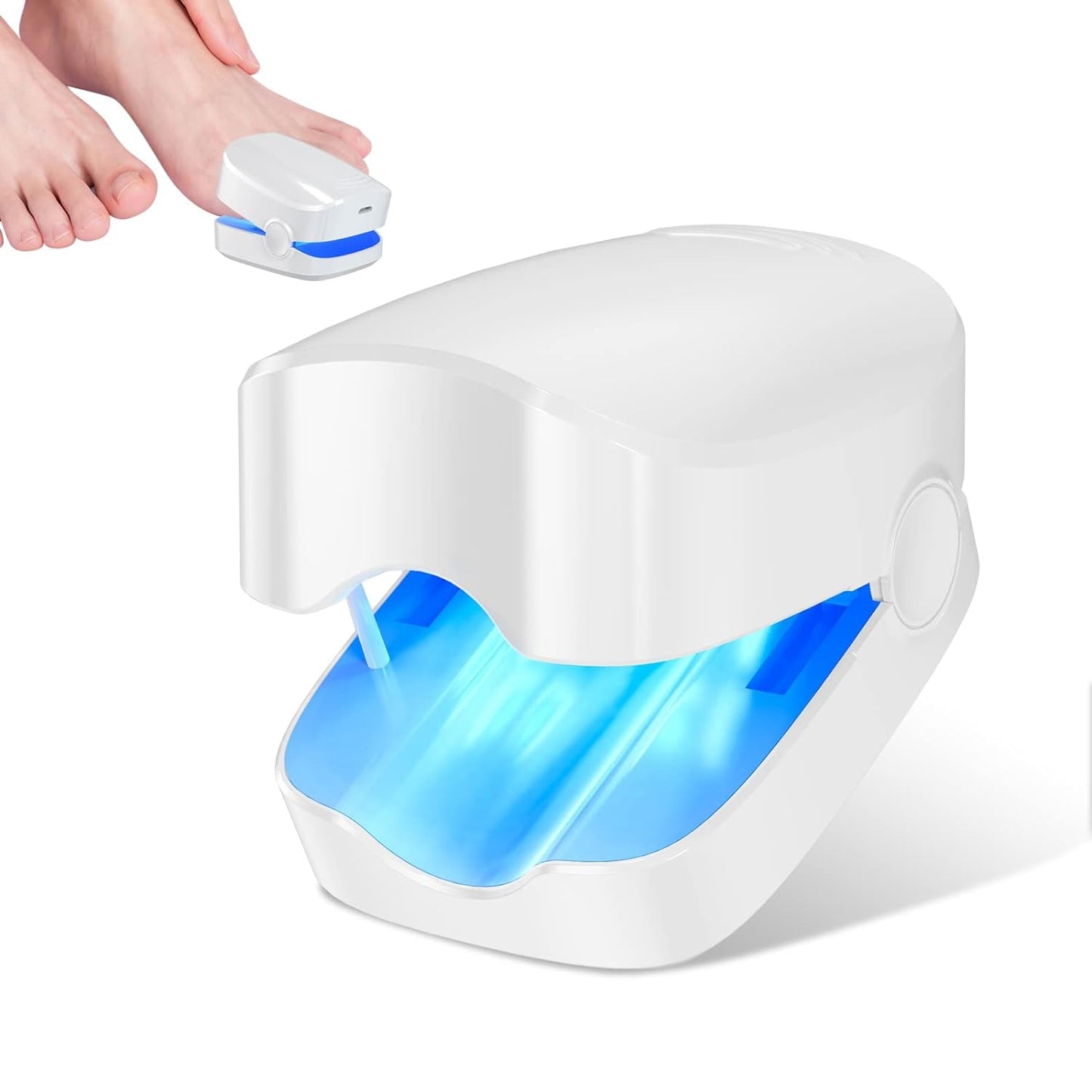 Anyork Toenail Fungus Treatment La ser Device Nail Fungus Treatment for Toe Nail Automatic Nail Fungal Cleaning Device Remover for Damaged Nails, 470nm Blue Light + 905nm Infrared Light Theapy
